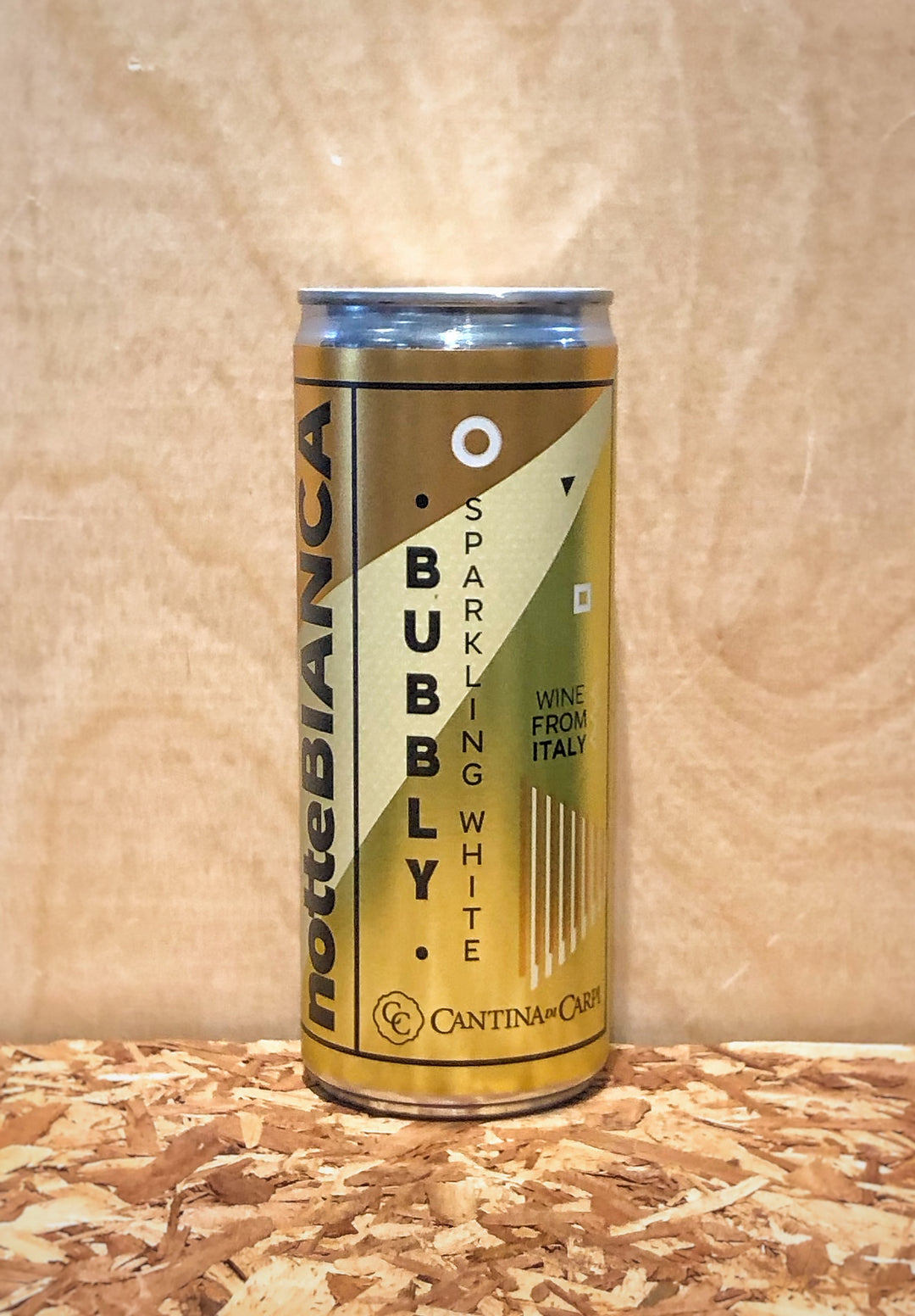 Cantina di Carpi notteBianca Sparkling White Bubbly NV 250ml Can (Emilia-Romagna, Italy)