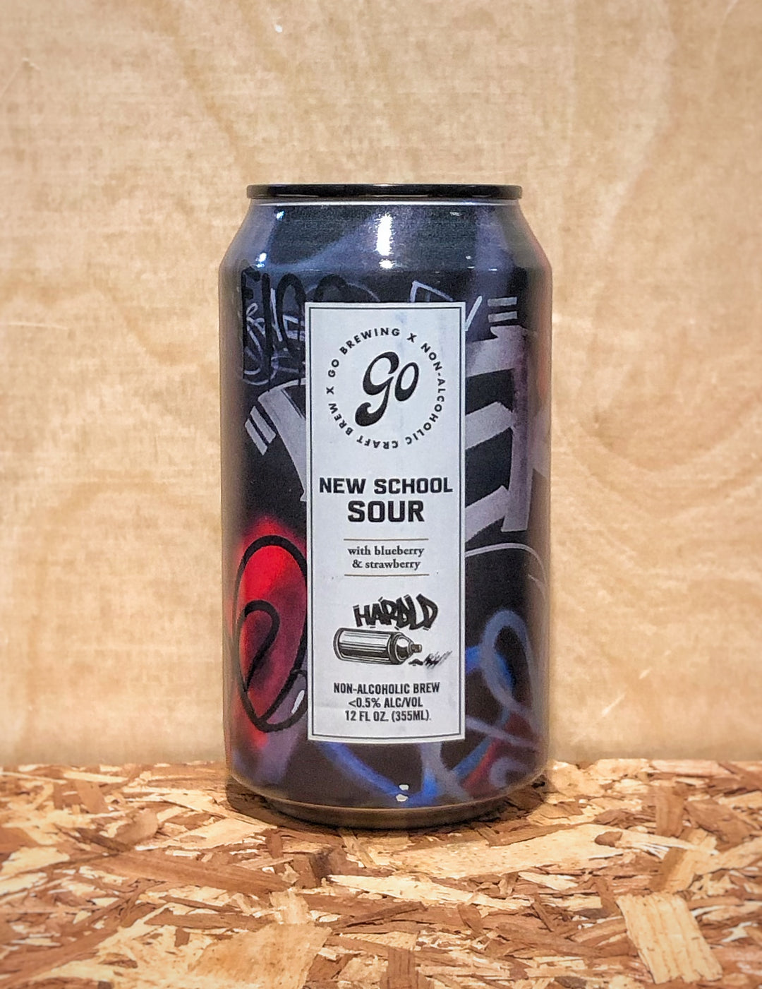 Go Brewing 'New School Sour' Non-Alcoholic Sour Ale with Blueberry and Strawberry (Naperville, IL)