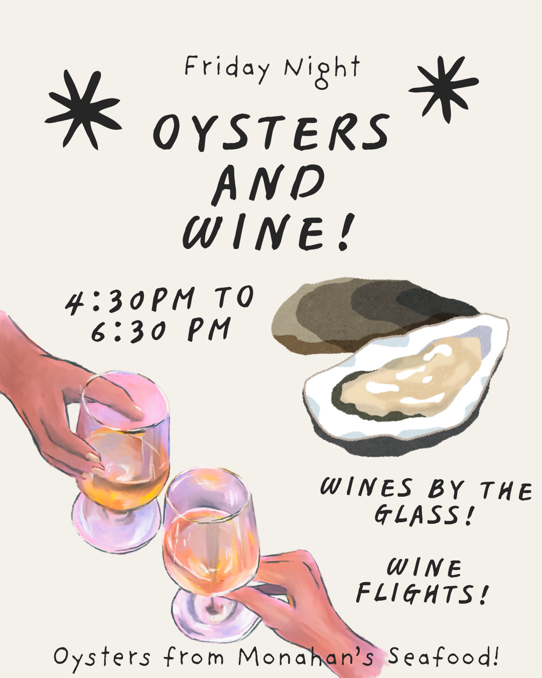 Friday Night Oysters & Wine!
