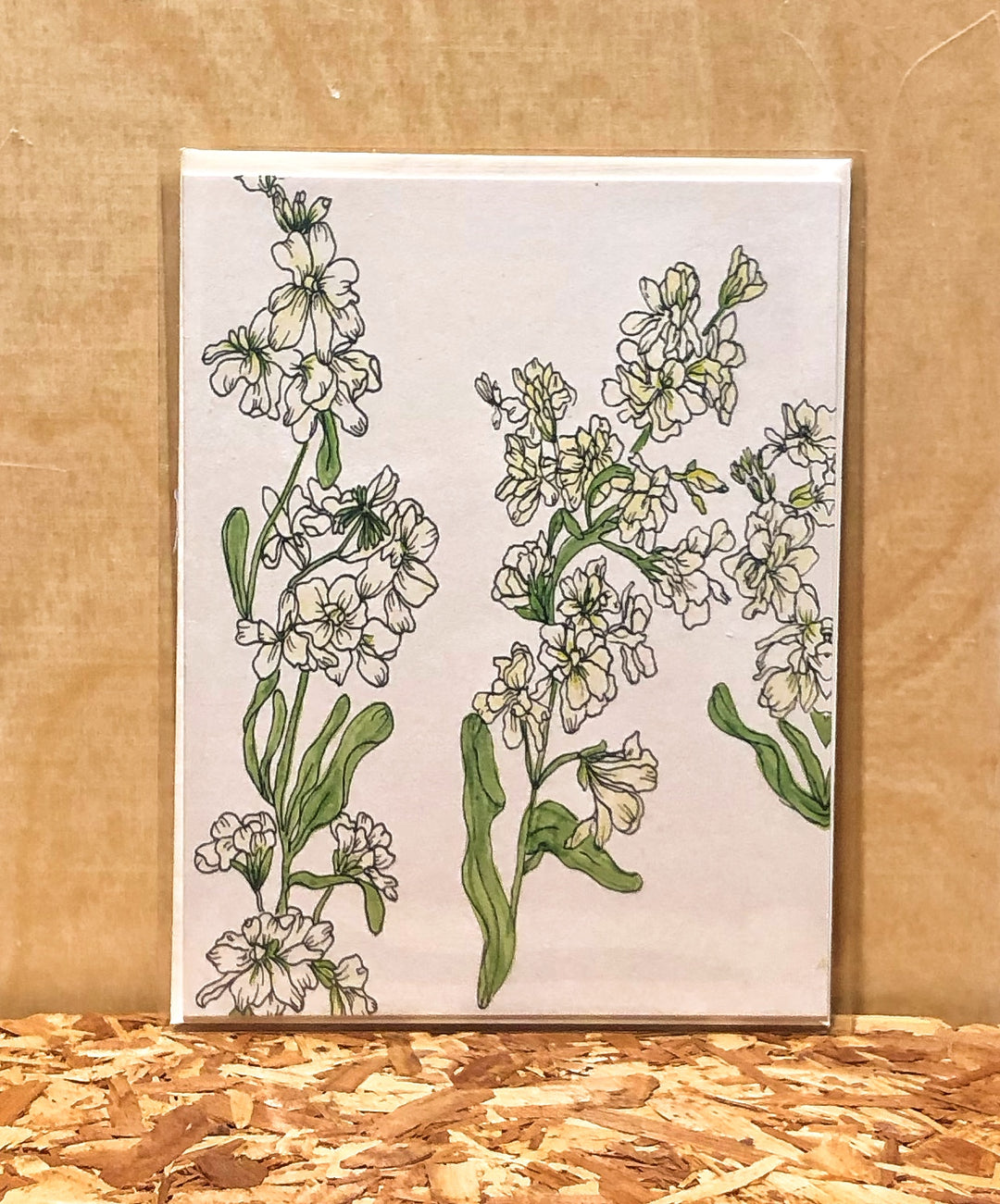 Jocelyn Gotlib White Flower Assortment Handmade Card