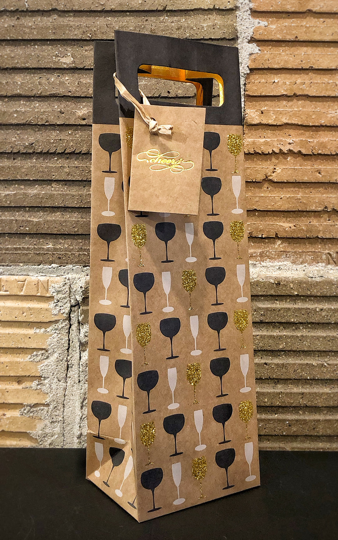 Raise Your Glass Single Bottle Wine Bag