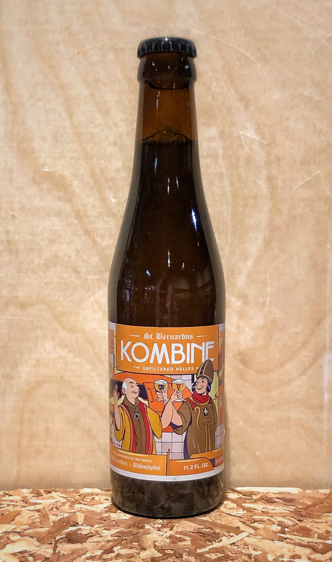 St. Bernardudus x Weihenstephaner 'Kombine' Unfiltered Helles Lager  (Watou, Belgium)