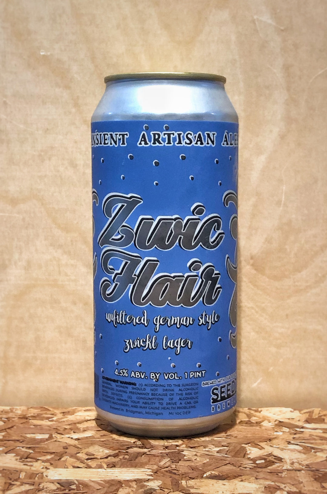 Transient Artisan Ales 'Zwic Flair' Kellerbier Unfiltered Lager (Bridgman, MI)