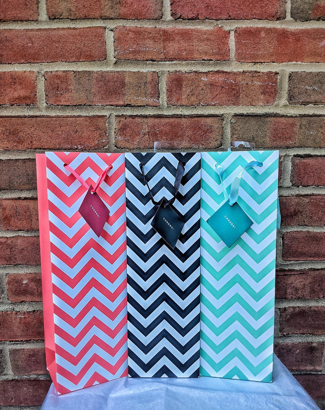 Assorted Chevron Single Wine Bag