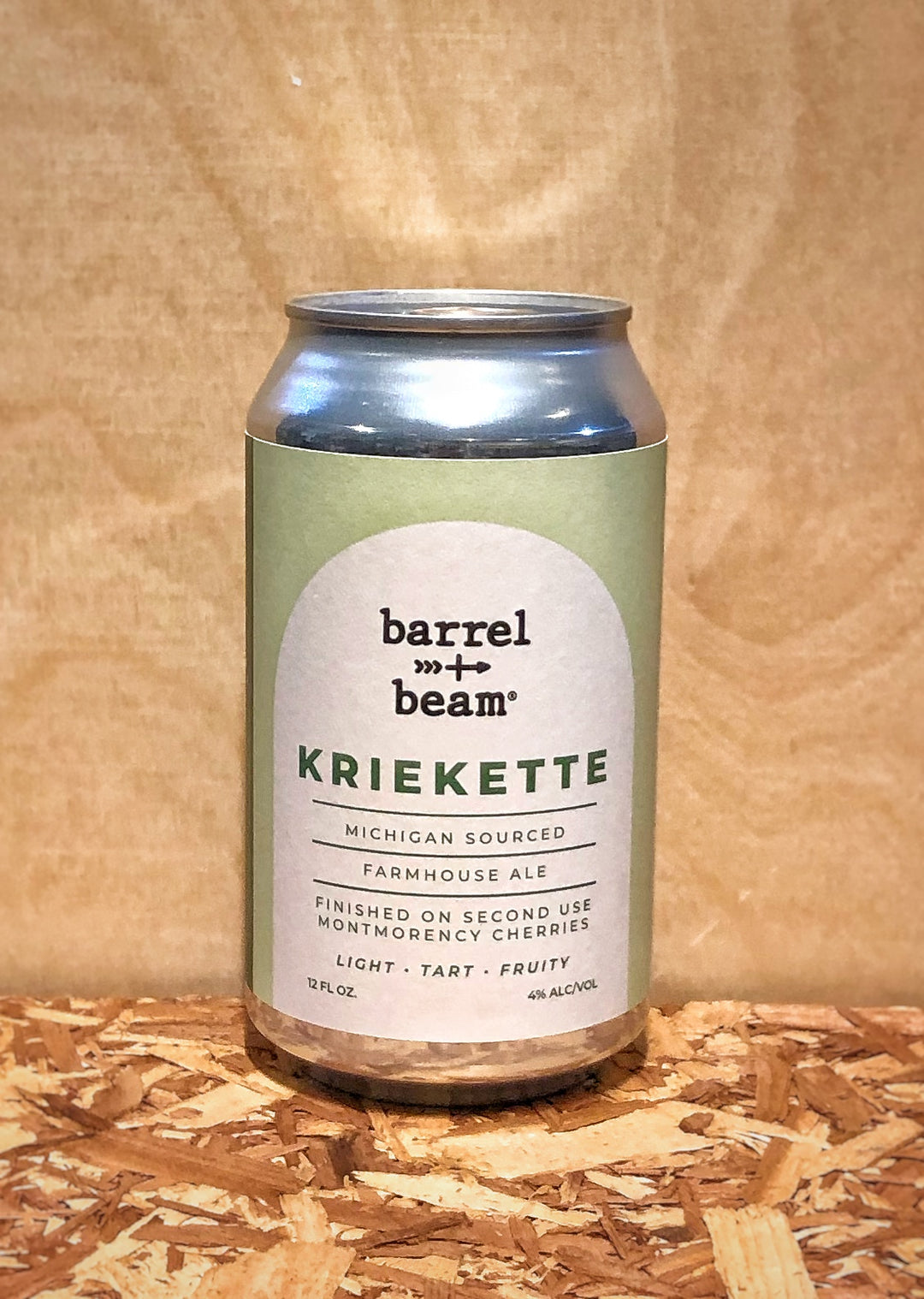 Barrel + Beam 'Kriekette' Farmhouse Ale finished on second use Montmorency Cherries (Marquette, MI)