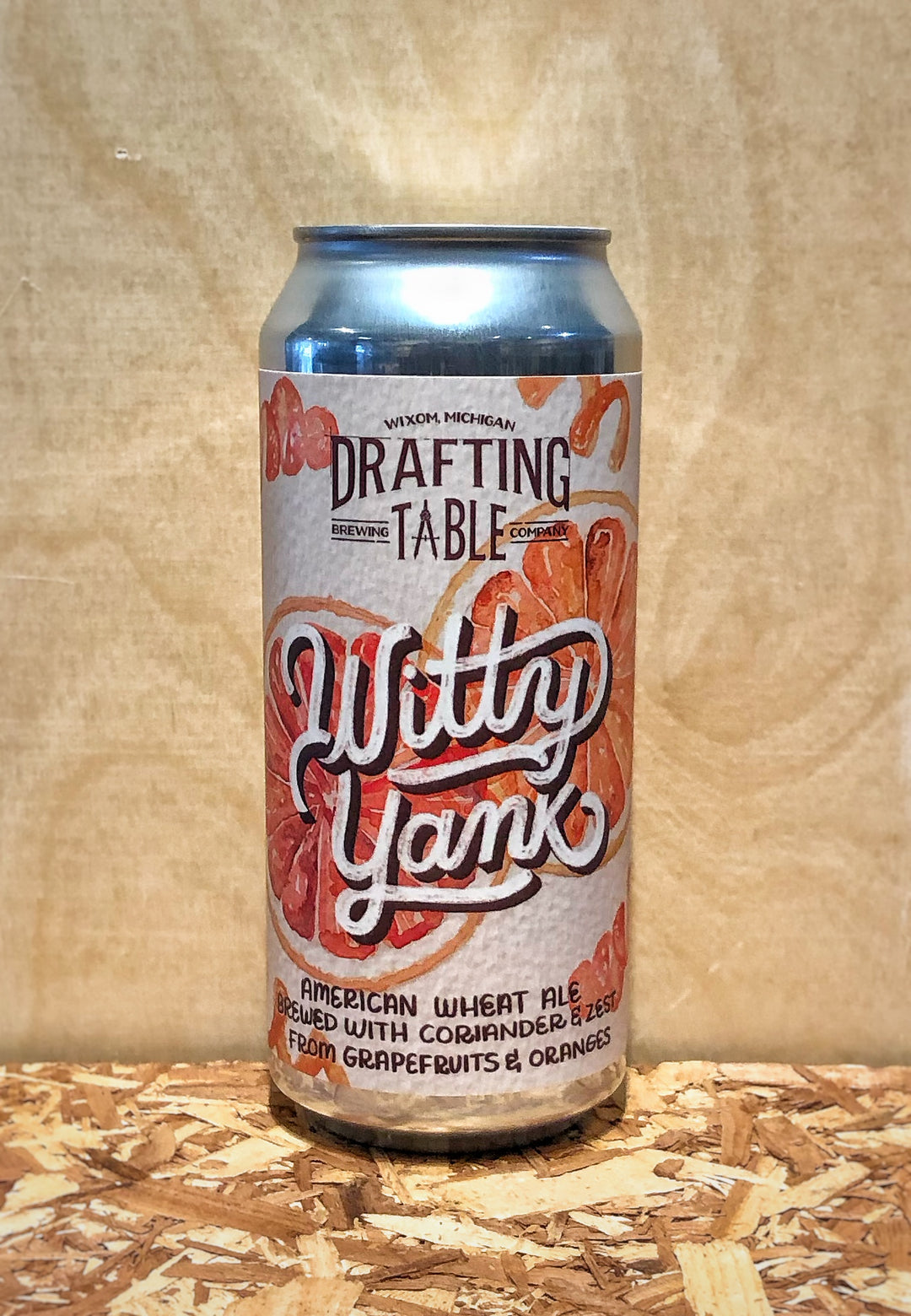 Drafting Table 'Witty Yank' American Wheat Ale with Coriander & Zest from Grapefruits & Oranges (Wixom, MI)