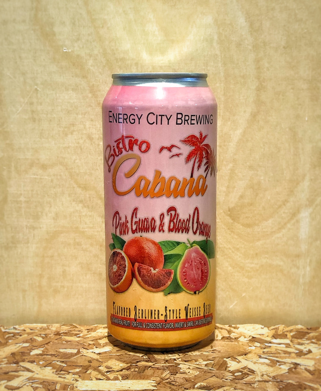 Energy City Brewing Bistro Cabana Pink Guava & Blood Orange Berliner Weisse Style Beer (Waunakee, WI)