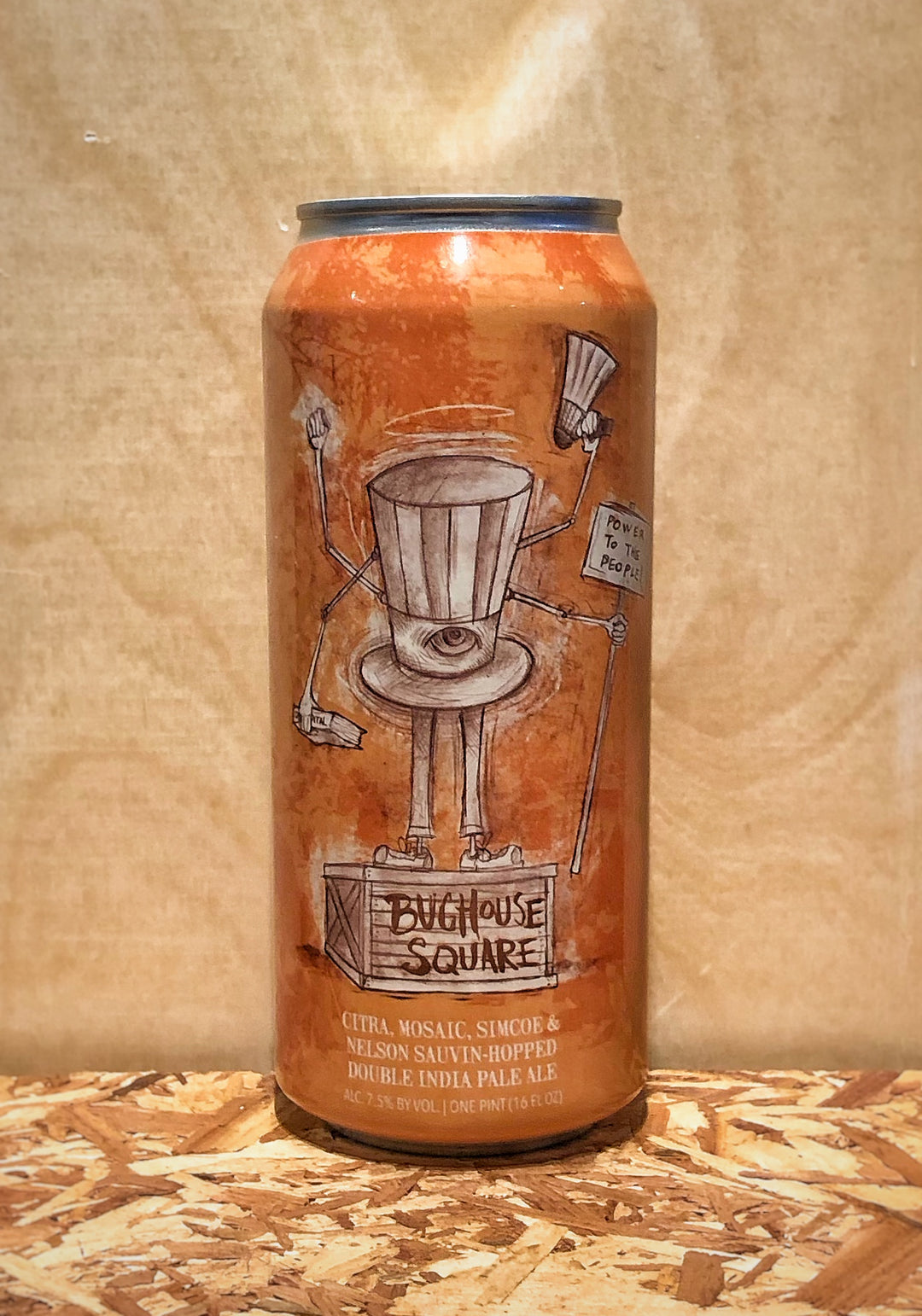 Hop Butcher For the World 'Bughouse Square' Citra, Mosaic, Simcoe, & Nelson Sauvin-Hopped Double IPA (Chicago, IL)