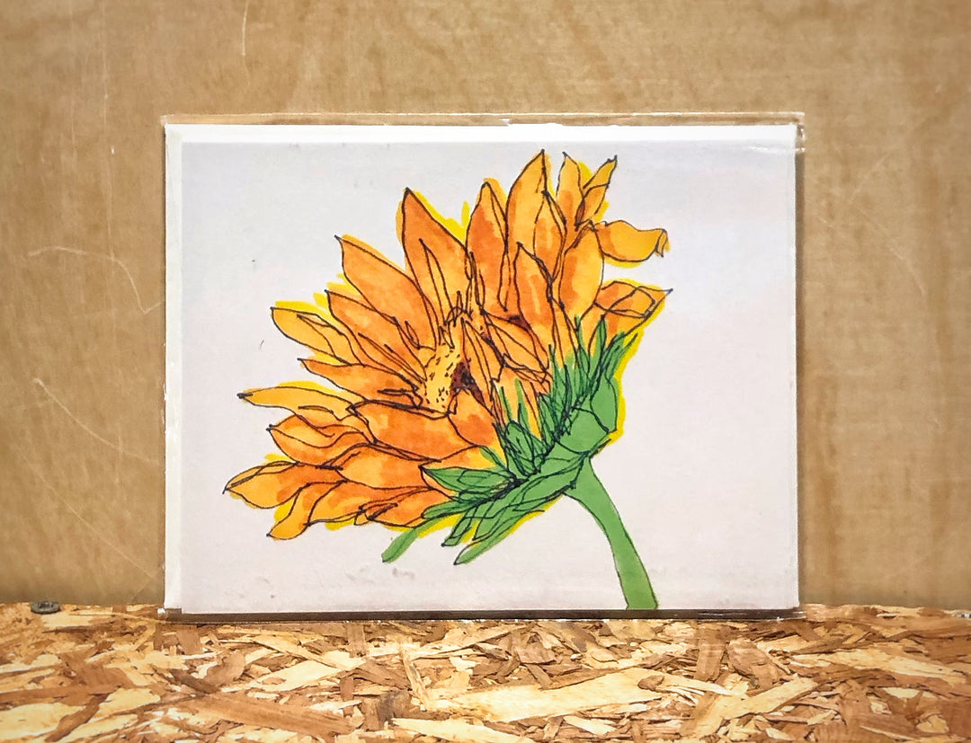 Jocelyn Gotlib Lone Sunflower Handmade Card